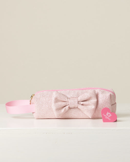 Caramelo Kids Pink School Bag Glitter Pencil Case