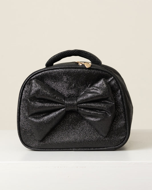 Caramelo Kids Black School Bag Glitter Lunch Bag