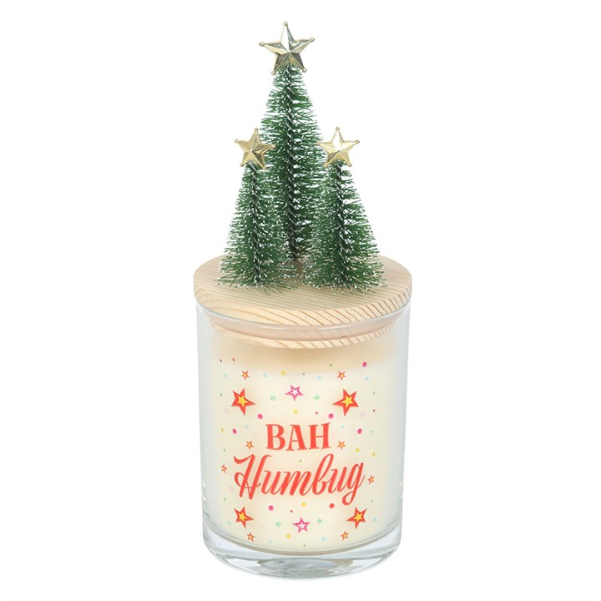 Bah Humbug Orange & Clove Glass Candle with Tree