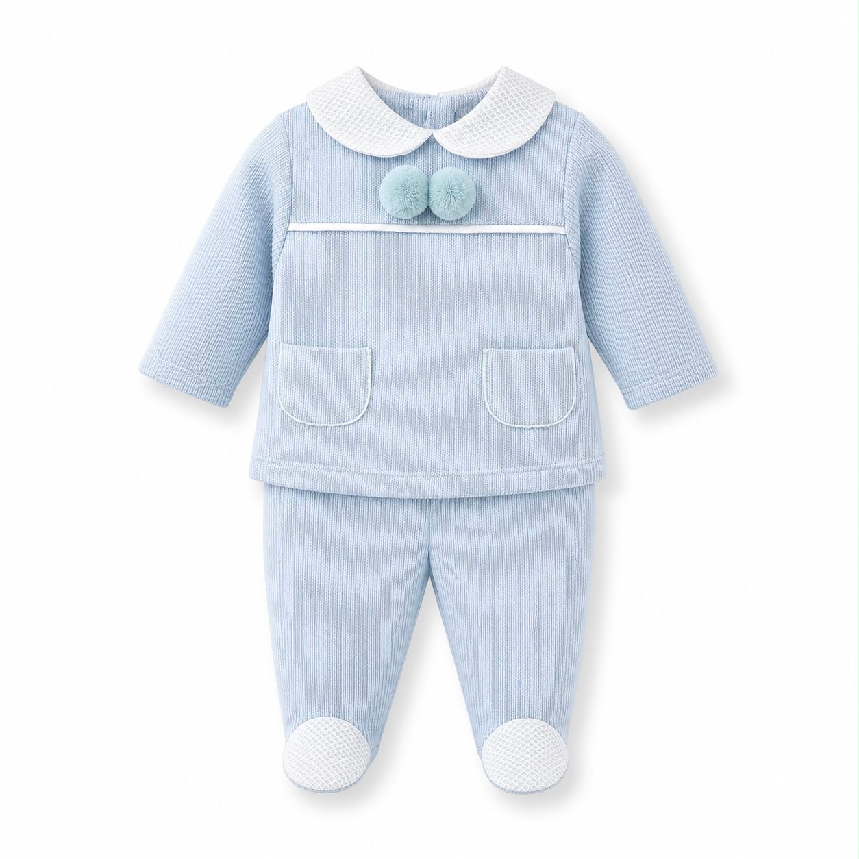 Klee Kids Two Piece Pom Set Blue
