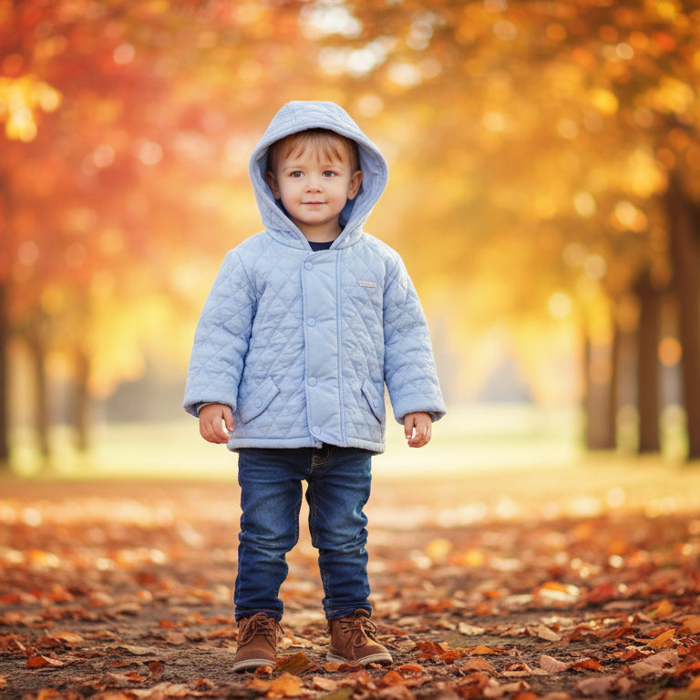 Amore Boys Blue Quilted Coat