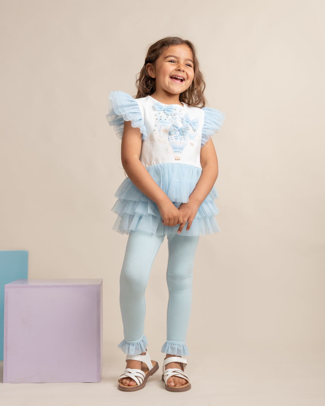 Caramelo Kids Girls Sky Fly Away Leggings Set