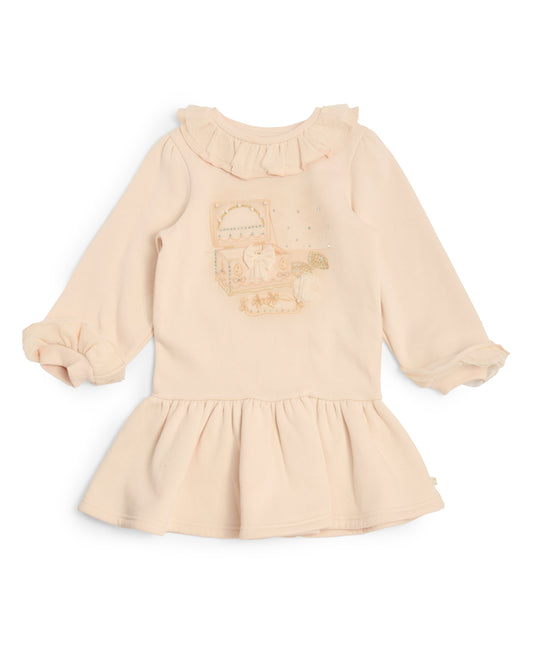 Caramelo Kids Girls Mink Jewellery Box Sweater Dress