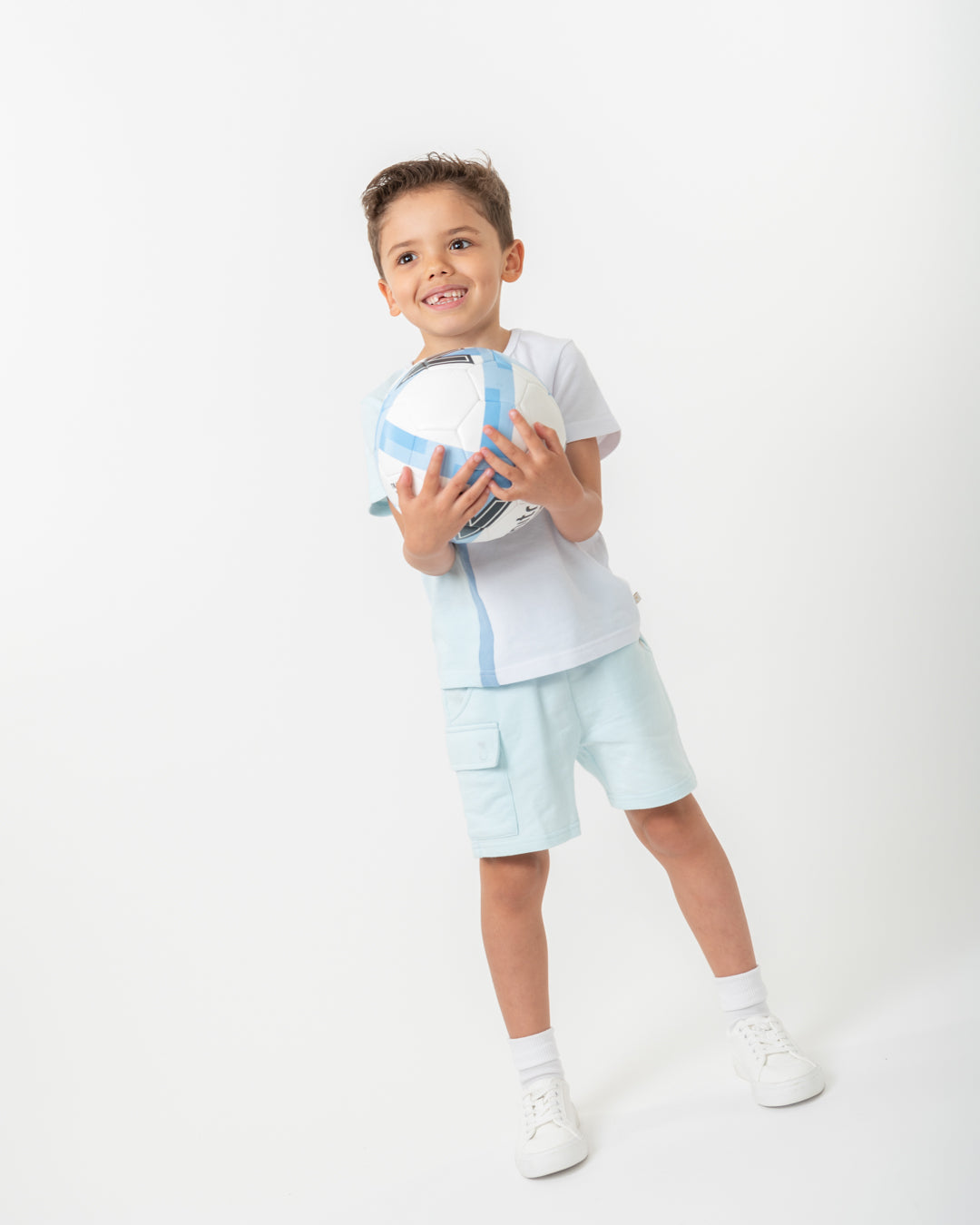 Caramelo Kids Boys Sky Block Colour Shorts Set