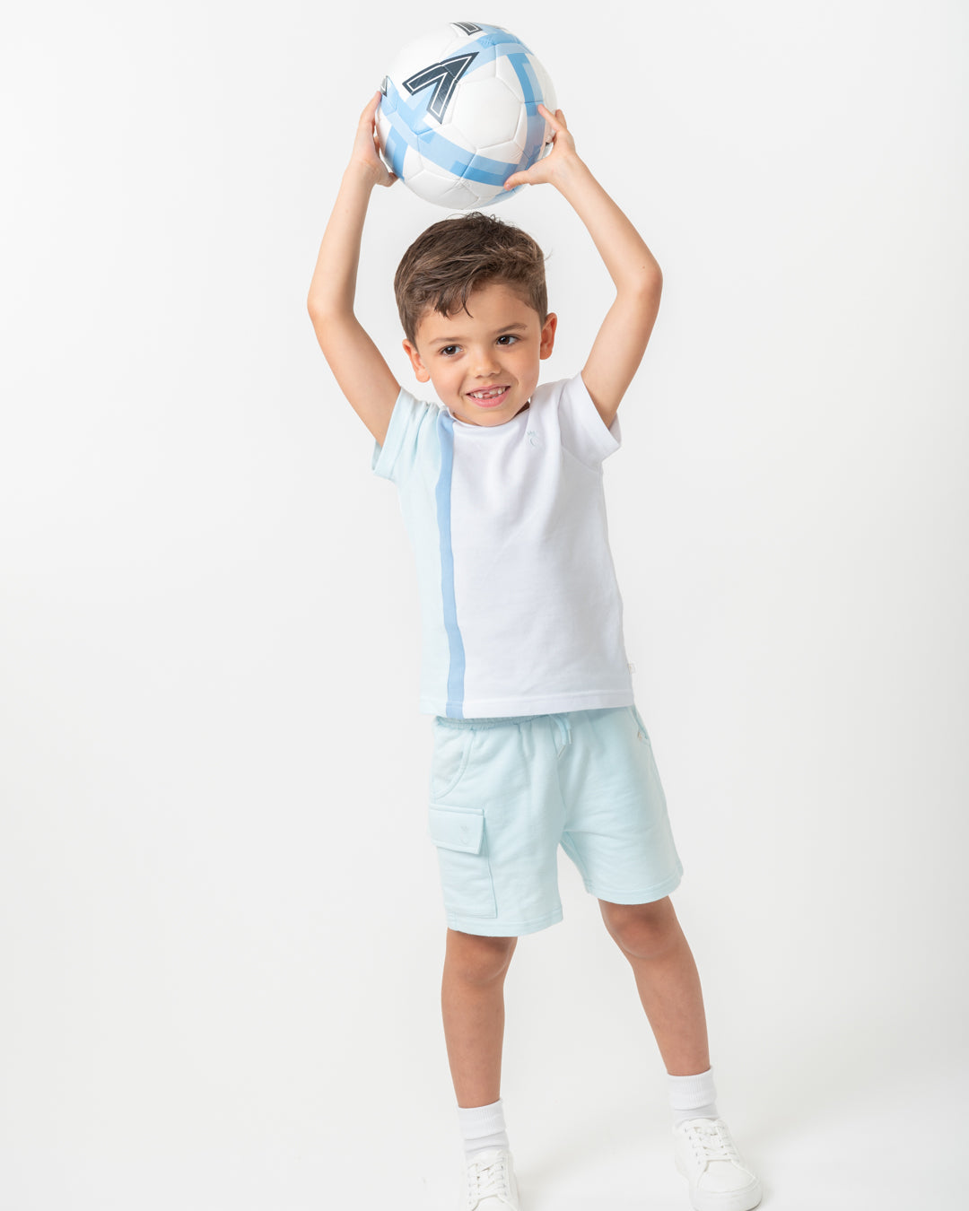 Caramelo Kids Boys Sky Block Colour Shorts Set