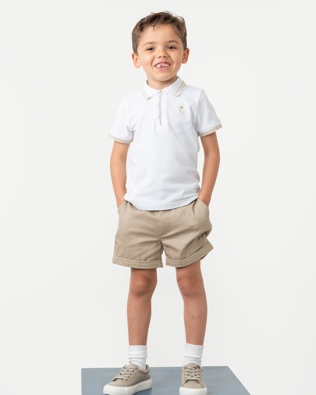 Caramelo Kids Boys Mink Chino Shorts Set