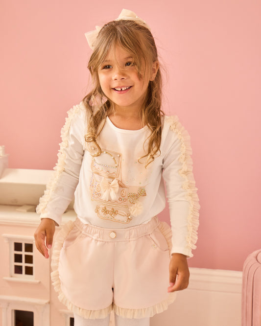 Caramelo Kids Girls Mink Jewellery Box Shorts Set 