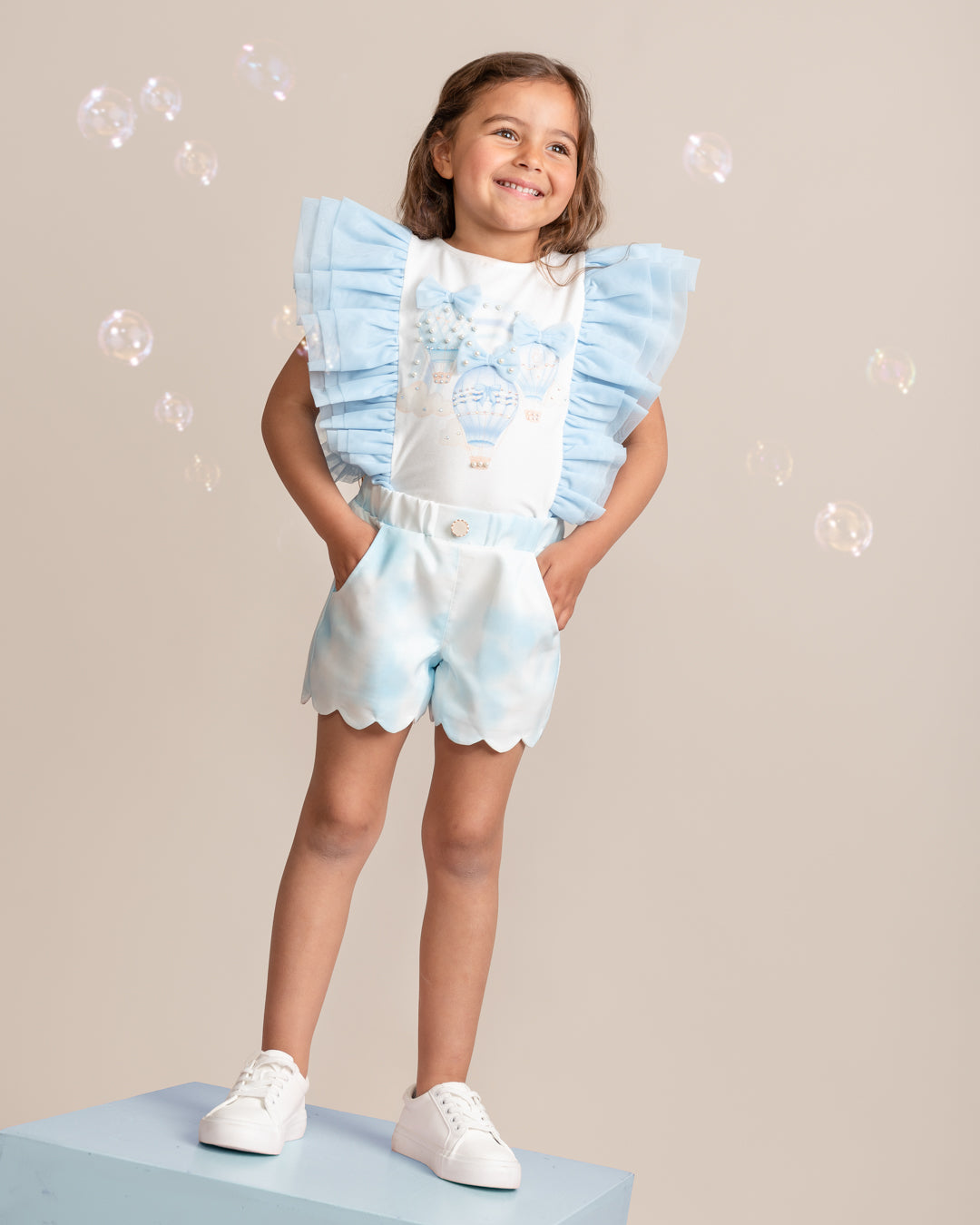 Caramelo Kids Girls Sky Fly Away Shorts Set