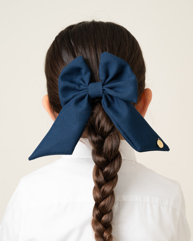 Caramelo Kids Navy School Hairbow