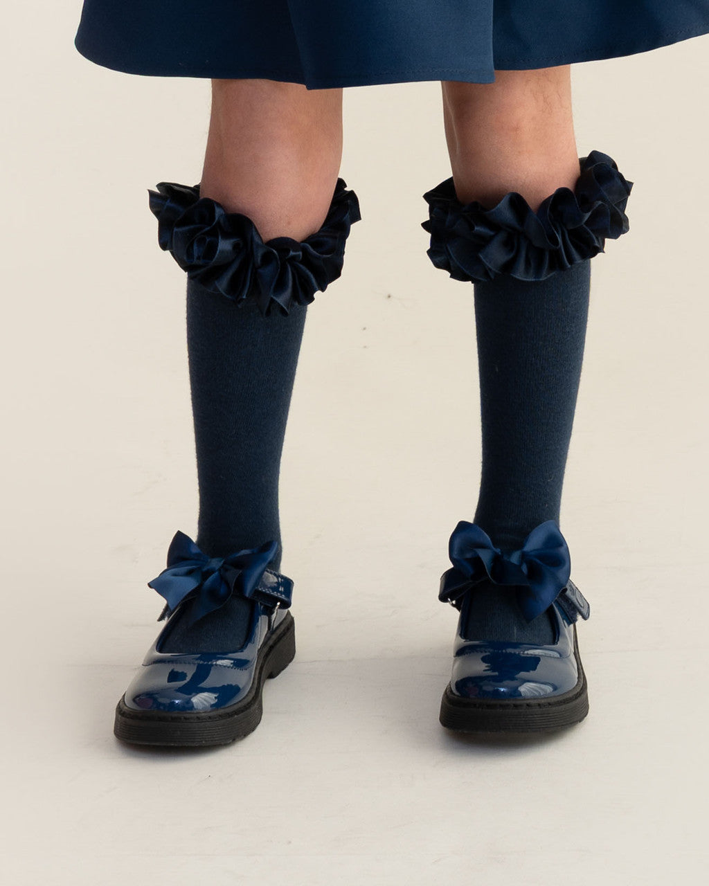 Caramelo Kids Navy Bow School Shoes *Preorder