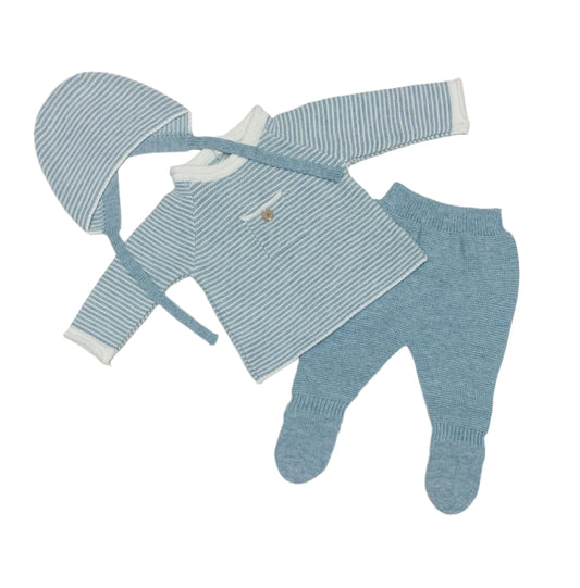 Martin Aranda Boys Knitted Blue Baby Set