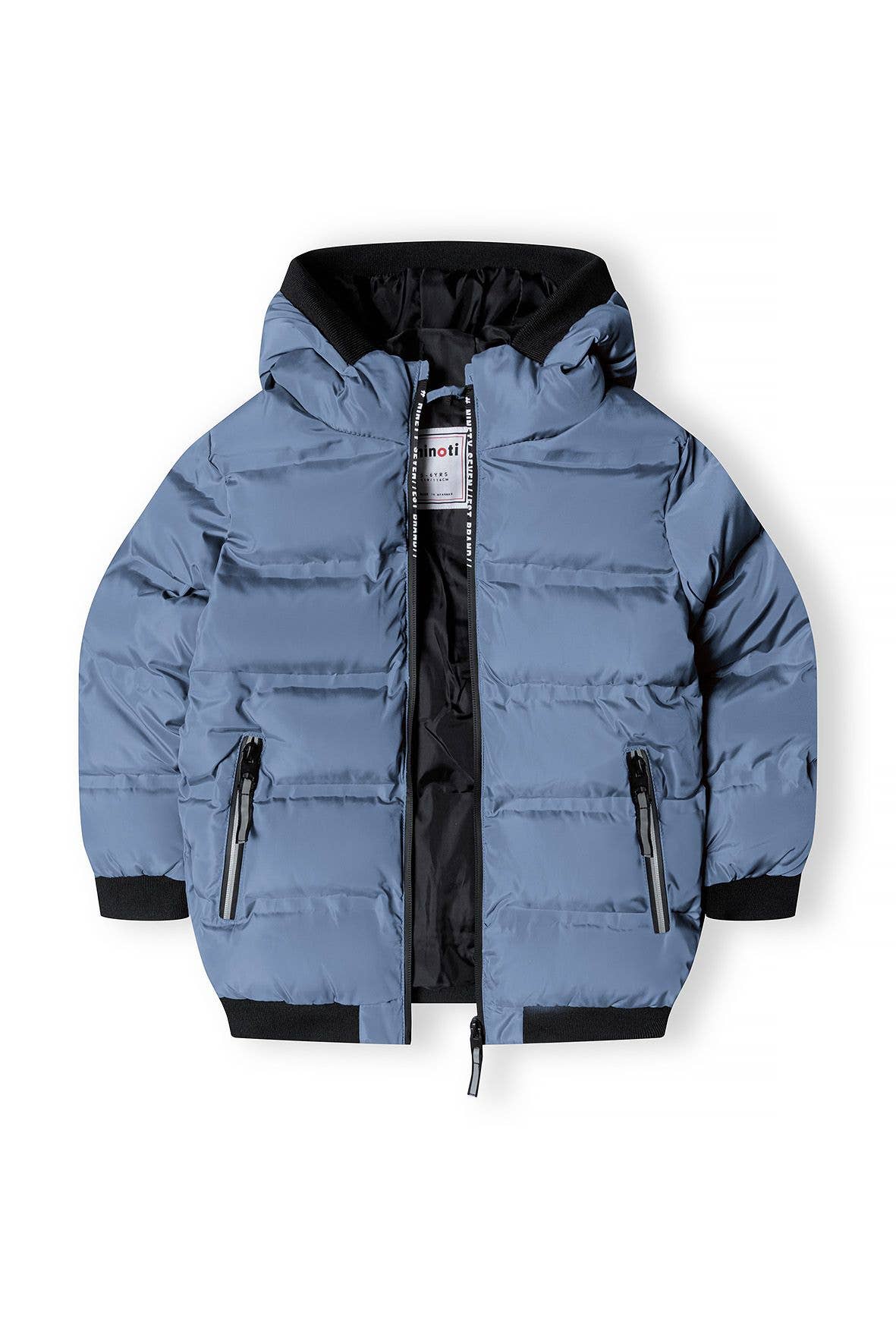 Padded Jacket With Hood And Two Way Zip Sky Blue *In store now*