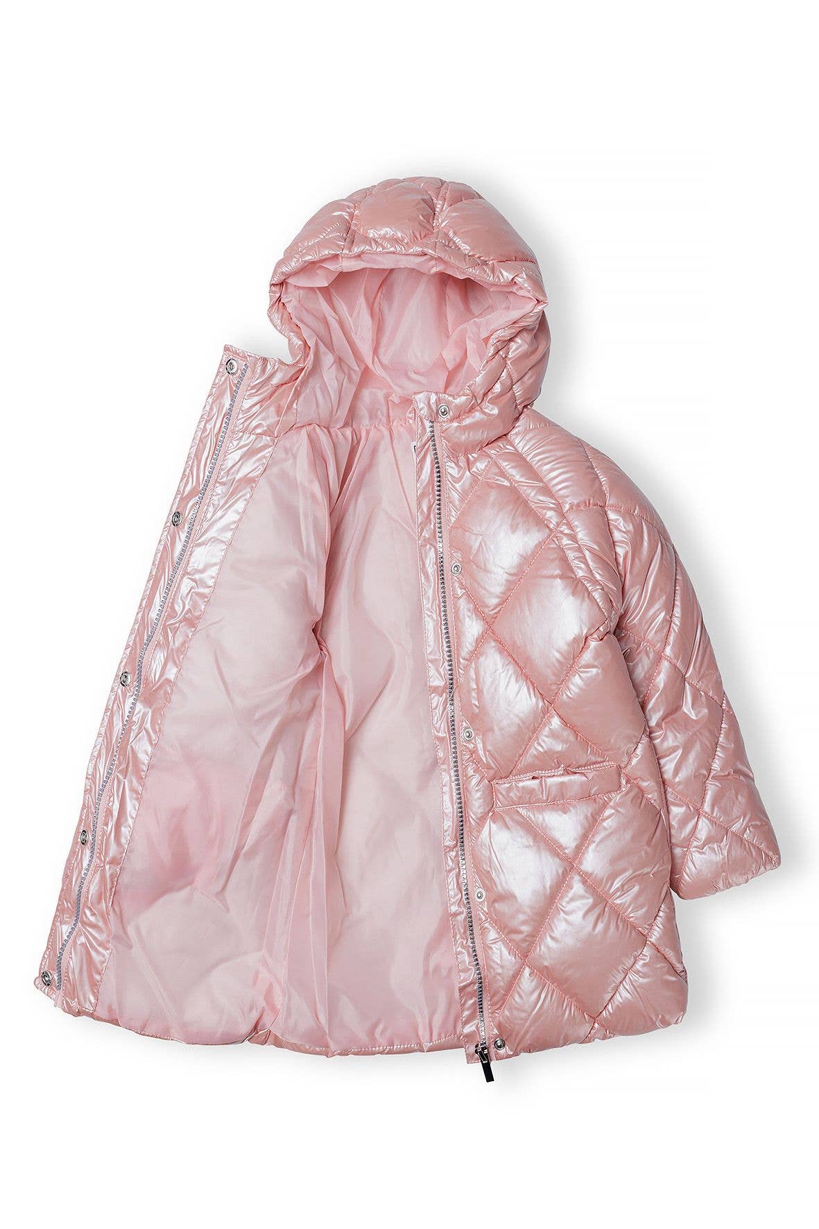 Girls Metallic Puffer Coat Baby Pink *In store now*