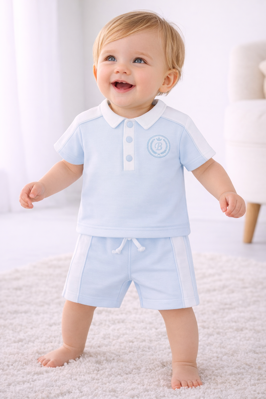Blues Baby Boys Lyon Blue Polo T shirt and Shorts