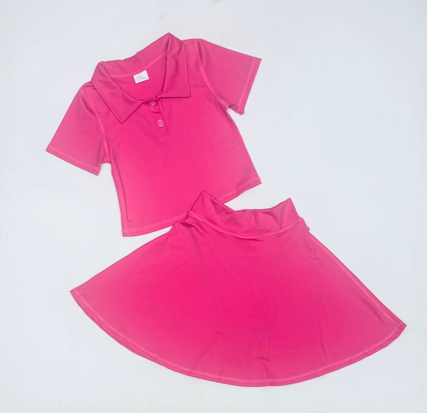 Core Gymwear Fushia Pink Skort & Polo Set