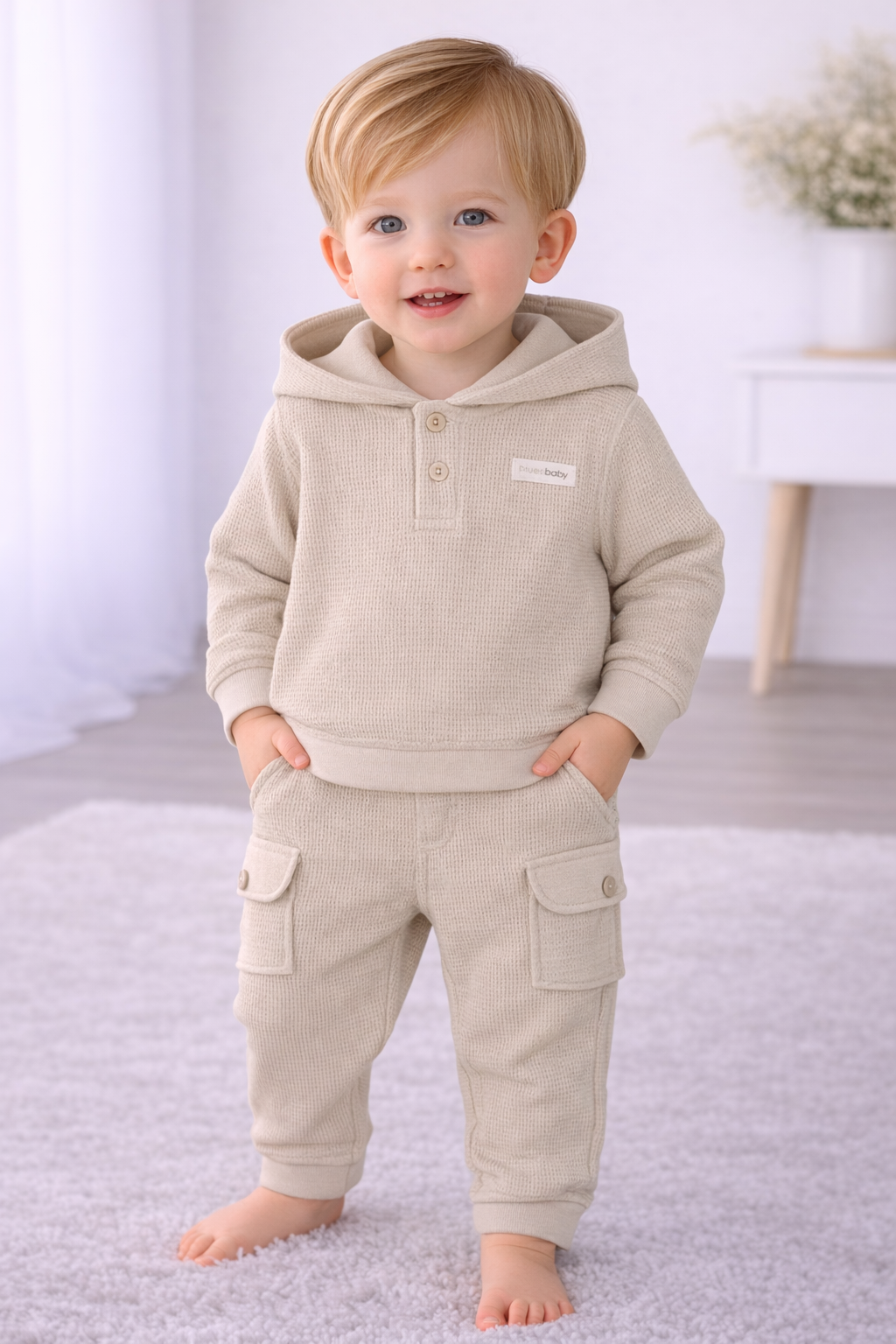 Blues Baby Boys St Malo Beige Jogging Set