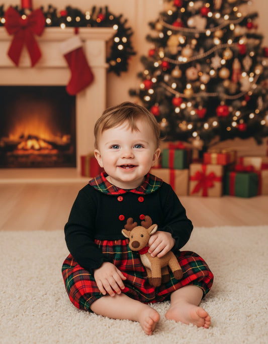 Sardon Boys Winter Red & Green Romper