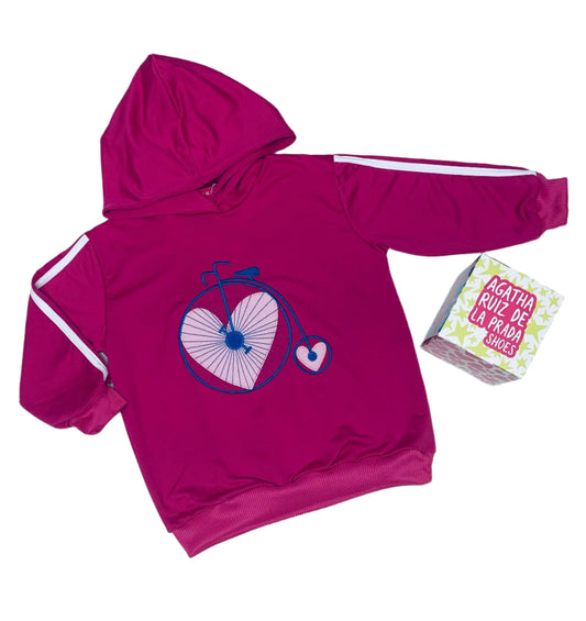 Agatha Ruiz de la Prada Amsterdam Fushia Heart Sweatshirt