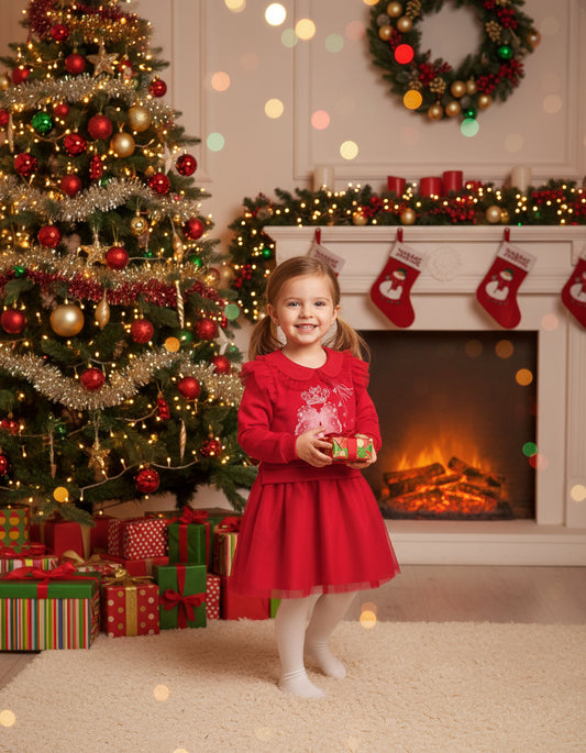 Caramelo Kids Girls Red Royal Magic Dress