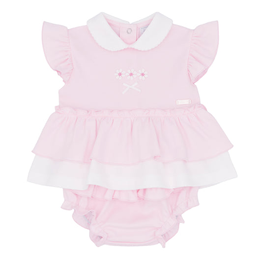 Amore Girls Pink Little Flower Jam Pant Set