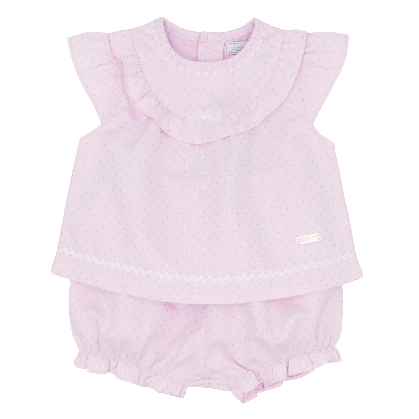 Girls baby pink rompers and tunic set