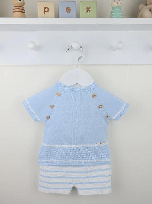PEX Boys Casper Shorts Suit Blue/White