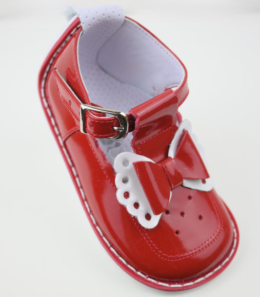 PEX Girls Antoinette Red Patent Shoes