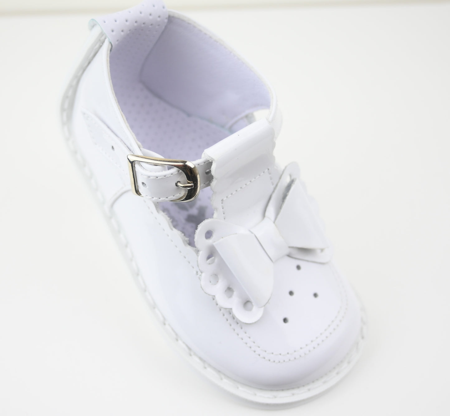 PEX Girls Antoinette White Patent Shoes 