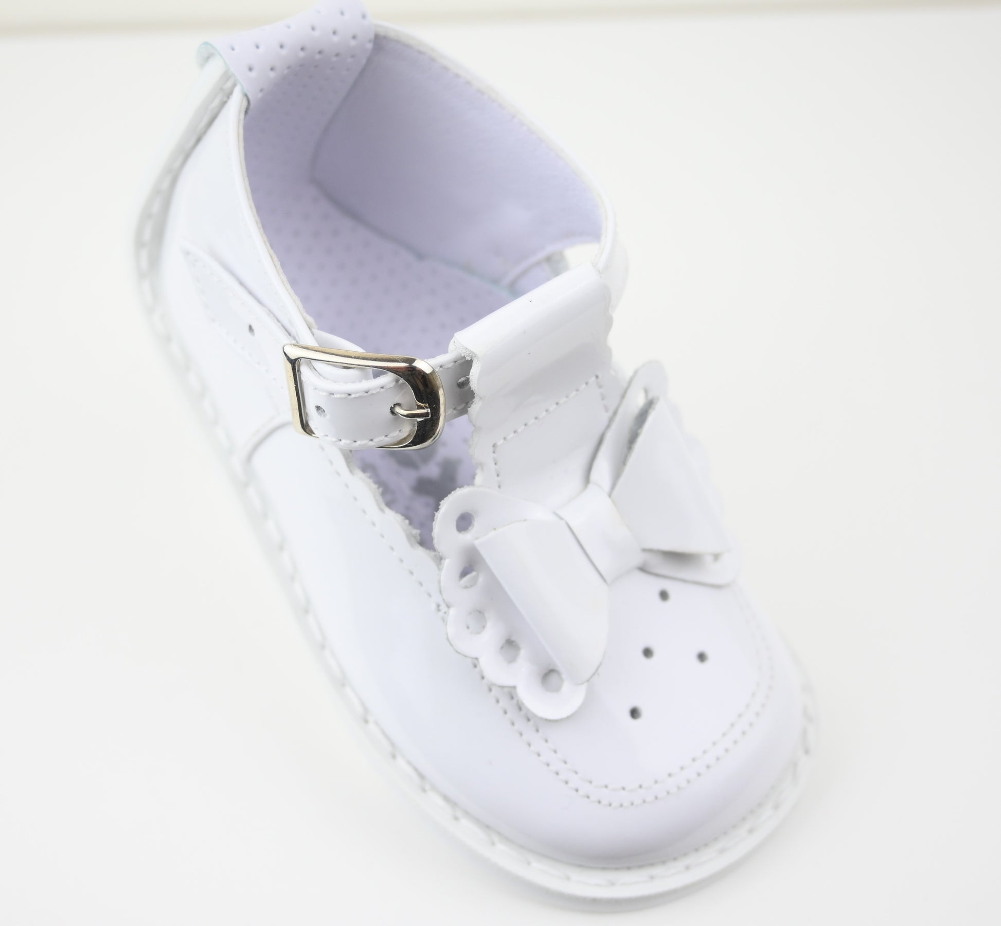 PEX Girls Antoinette White Patent Shoes 