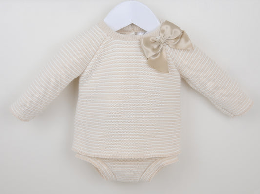 PEX Girls Lizzie Pants Suit Natural/White