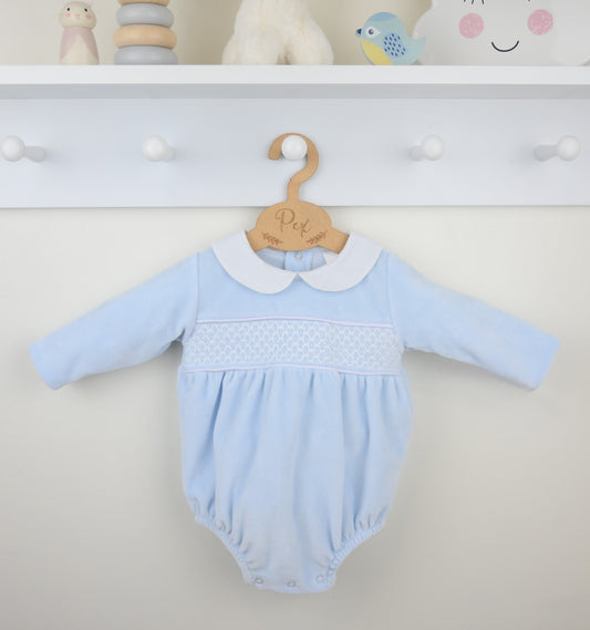 PEX Boys Albert Romper Blue/White