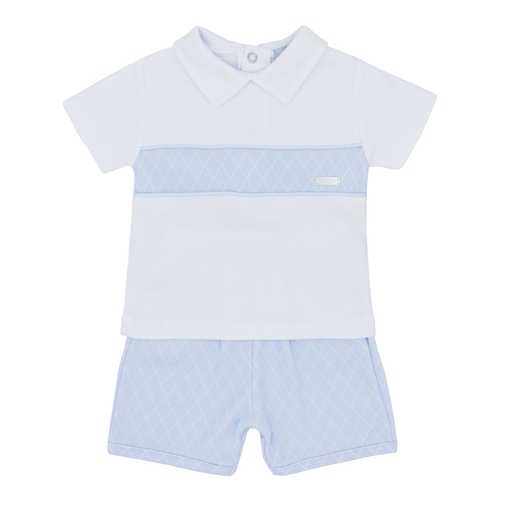 Blues Baby Boys Milan Collection Blue Polo Top & Shorts