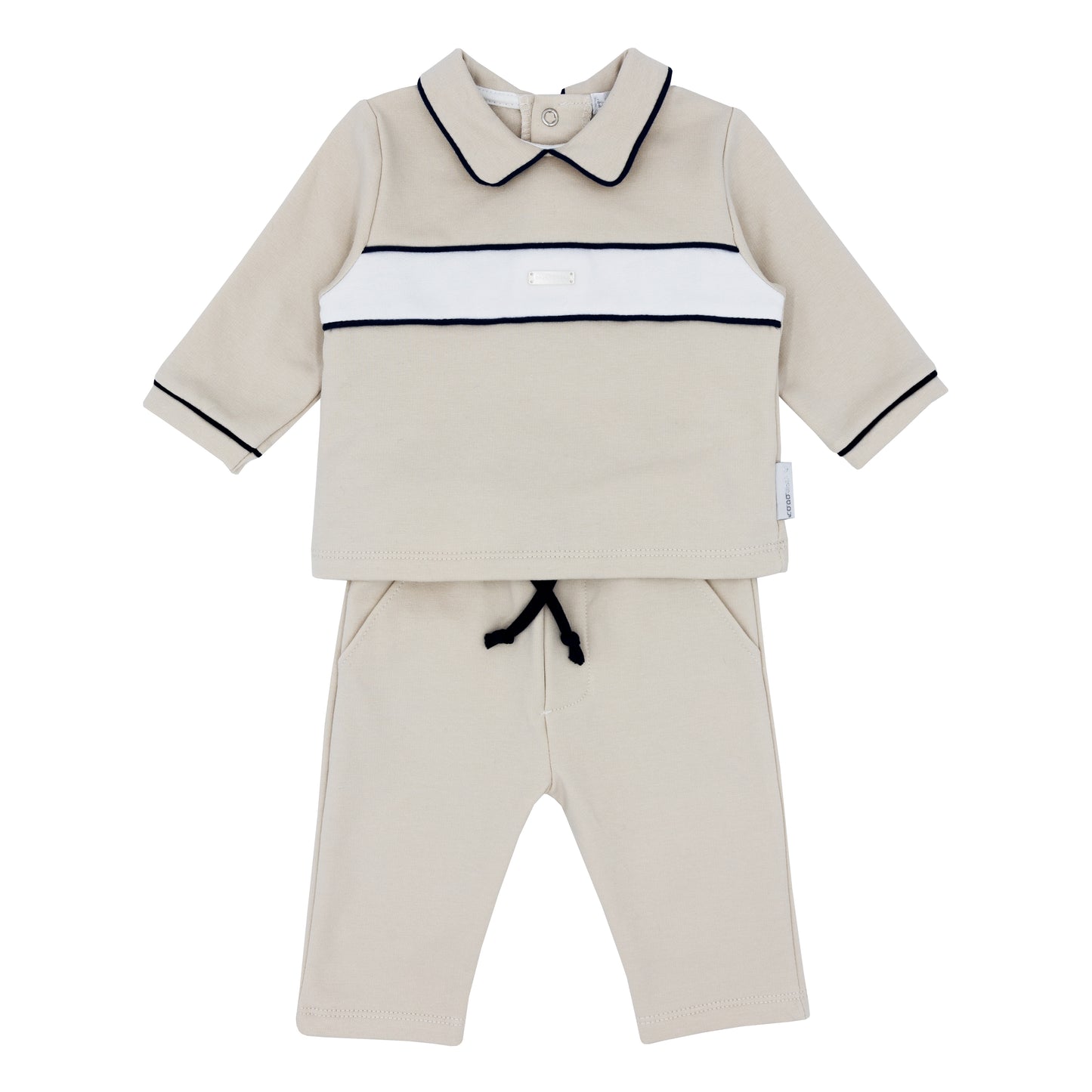 Blues Baby Boys Beige Grandola Collection Two Piece Trouser Set