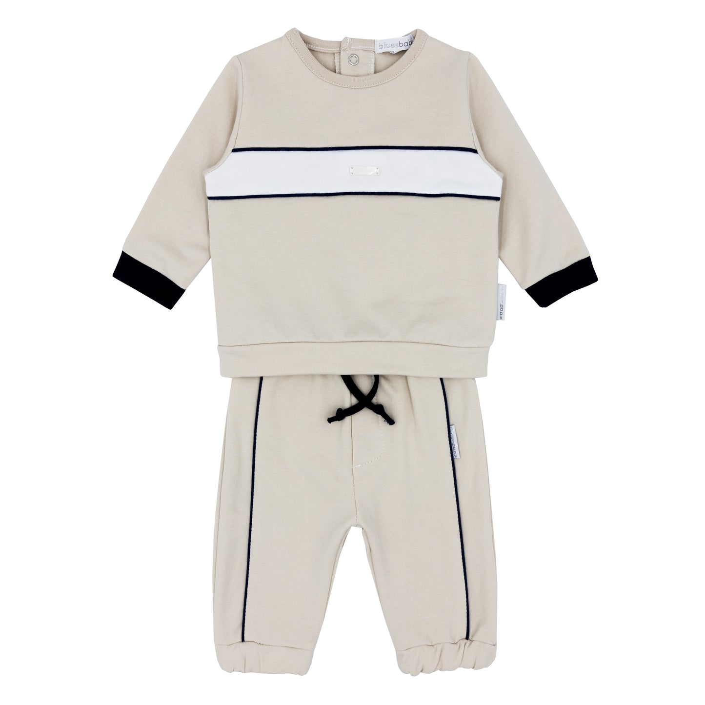 Blues Baby Boys Beige Grandola Collection Two Piece Jogging Set