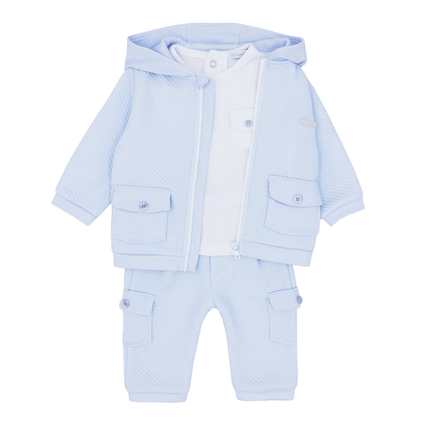 Blues Baby Boys Blue Almada Collection Three Piece Jogging Set