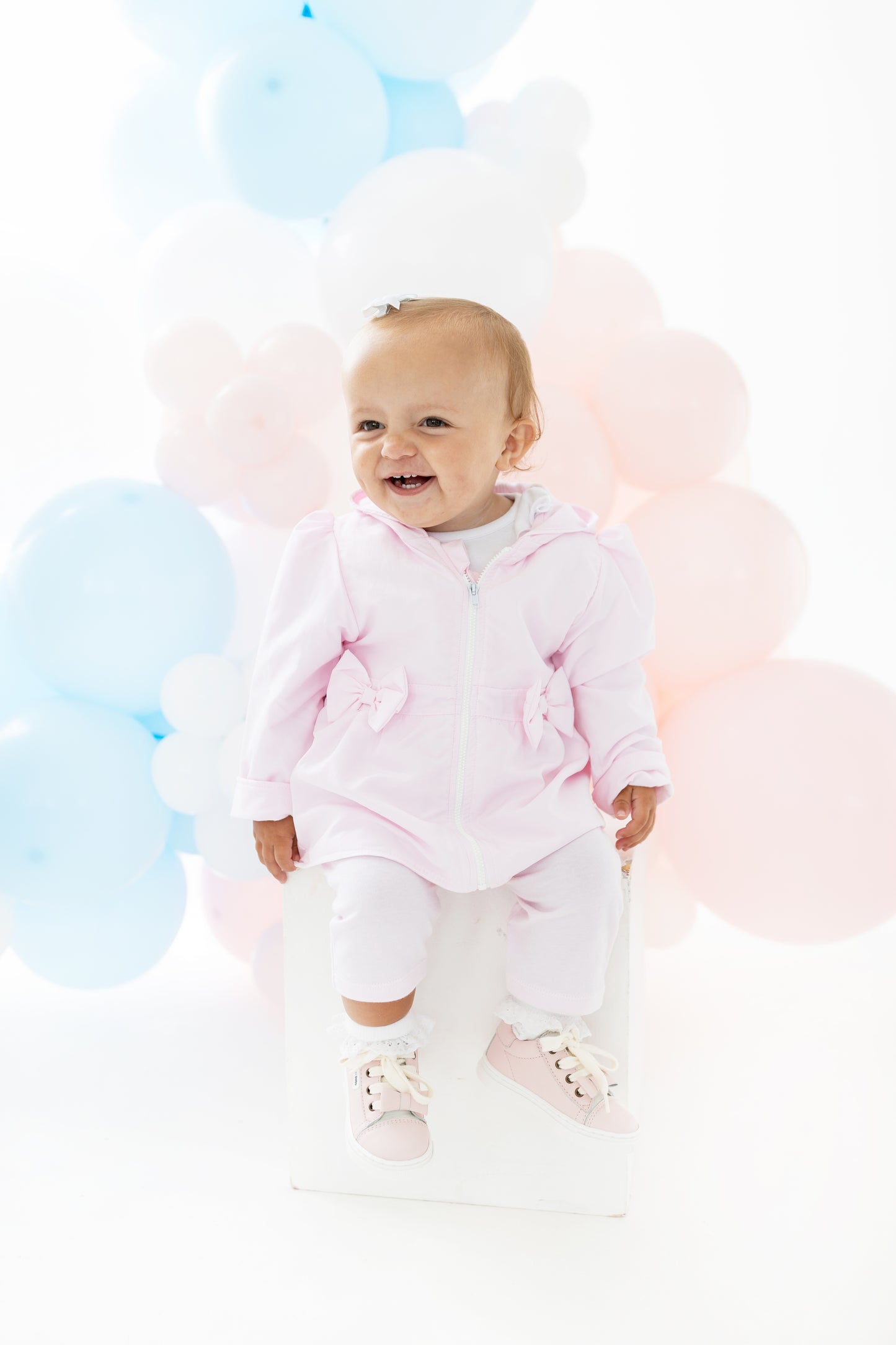 Blues Baby Girls Sitges Pink Jacket with Bows