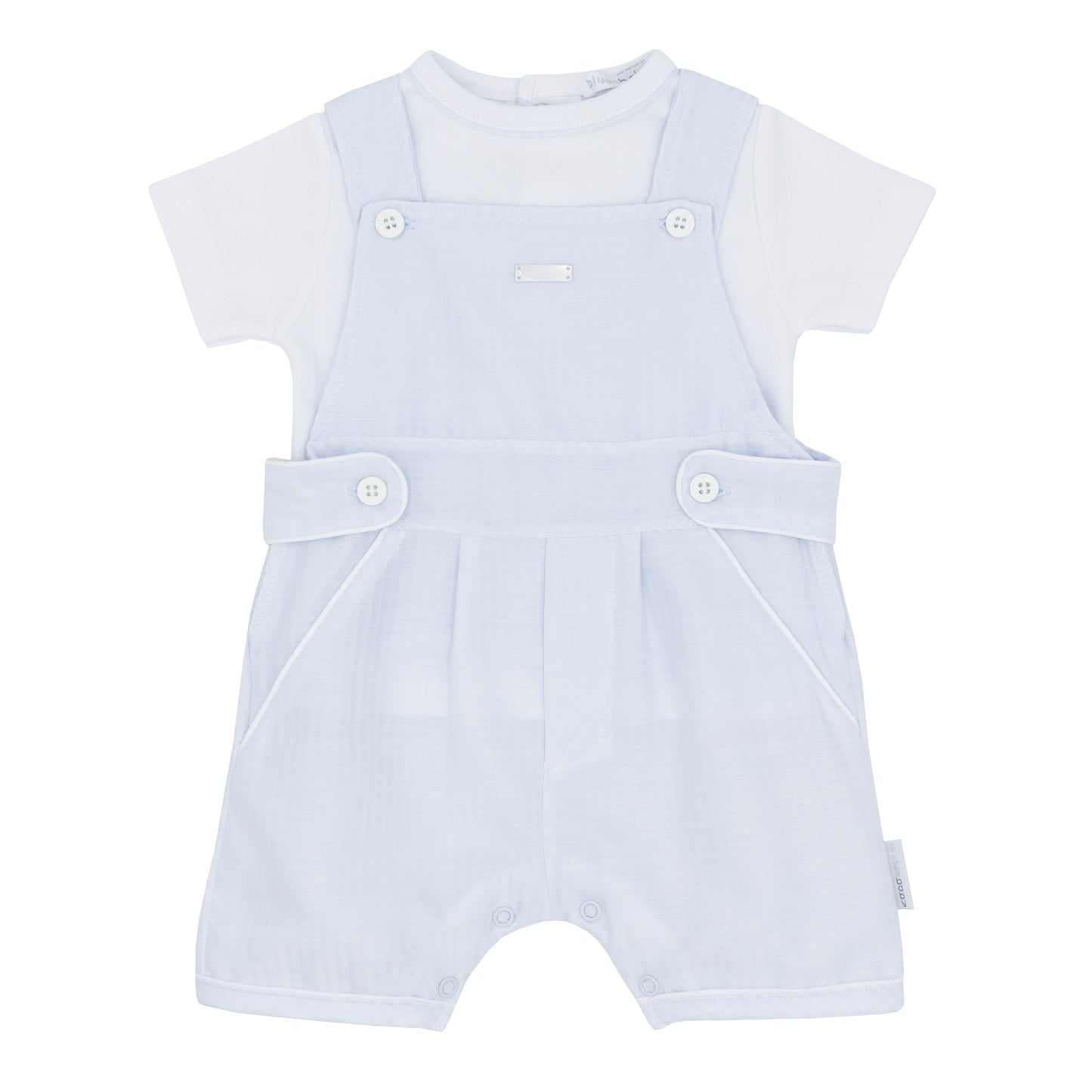 Blues Baby Boys Girona Blue Dungree Set