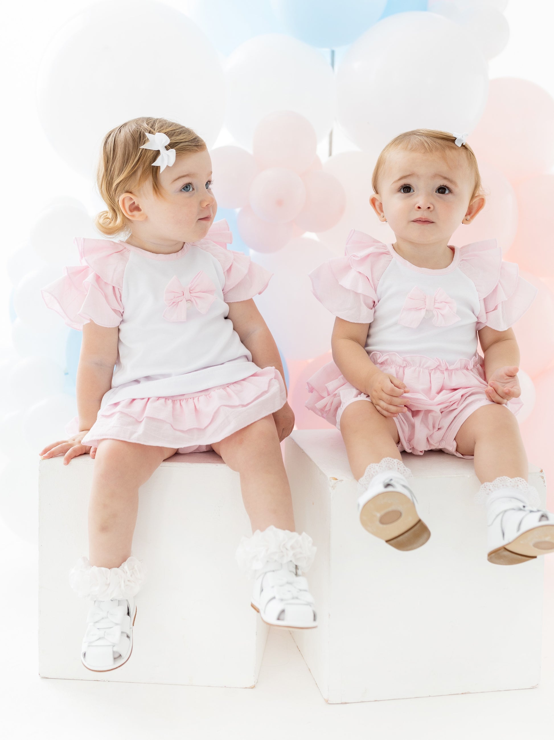 Blues Baby Girls Ibiza Pink Bloomer Set