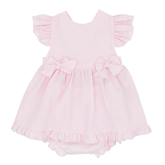 Blues Baby Girls Ibiza Pink Dress and Bloomers