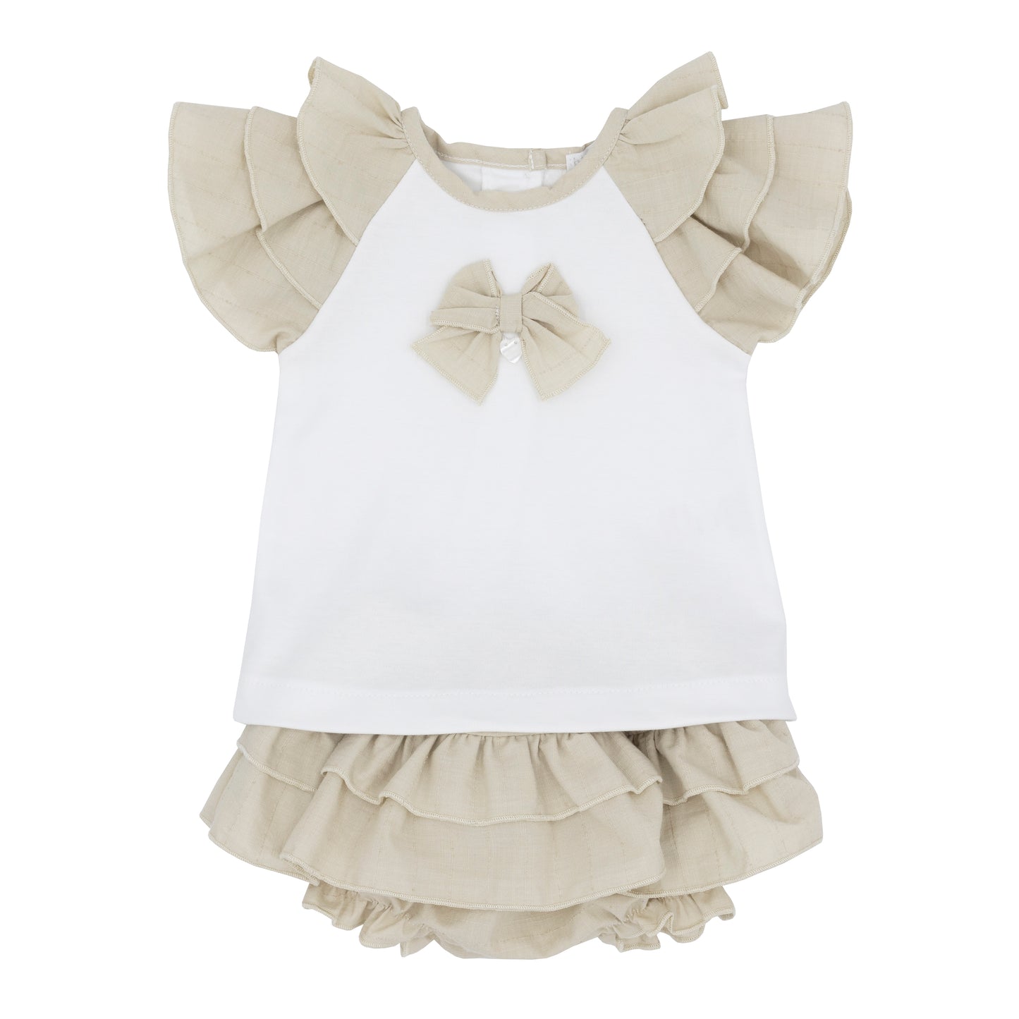 Blues Baby Girls Ibiza Beige Bloomer Set