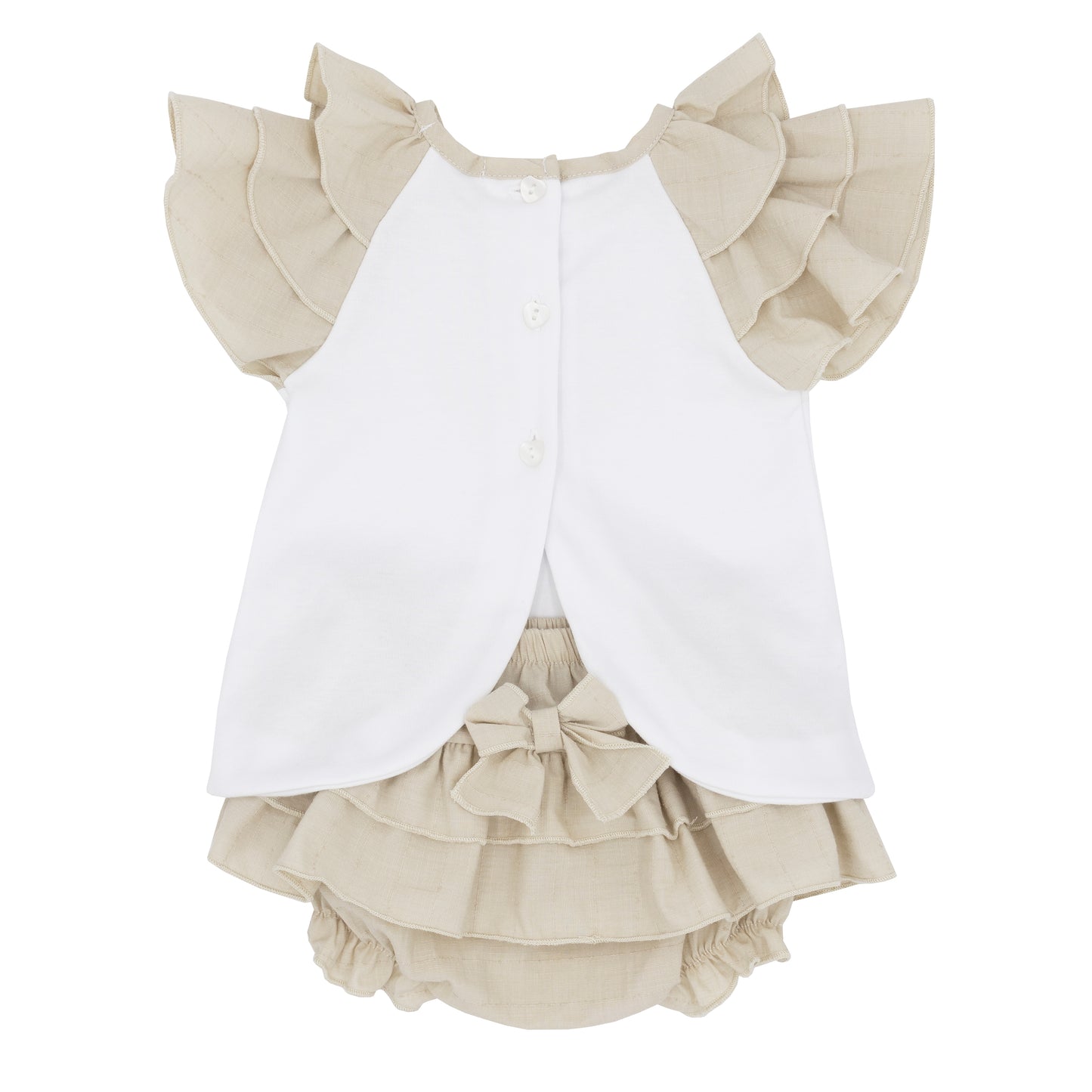 Blues Baby Girls Ibiza Beige Bloomer Set