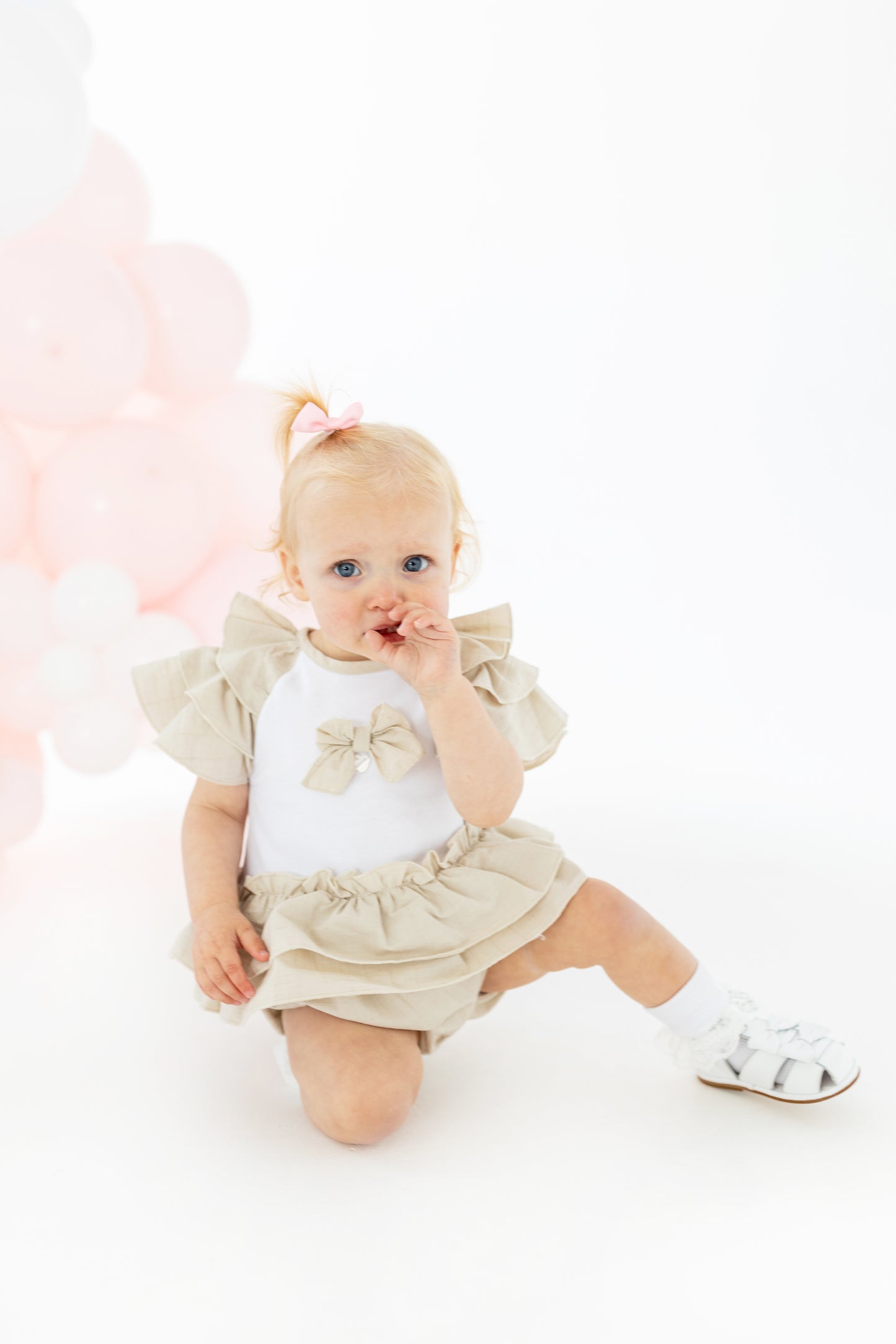 Blues Baby Girls Ibiza Beige Bloomer Set