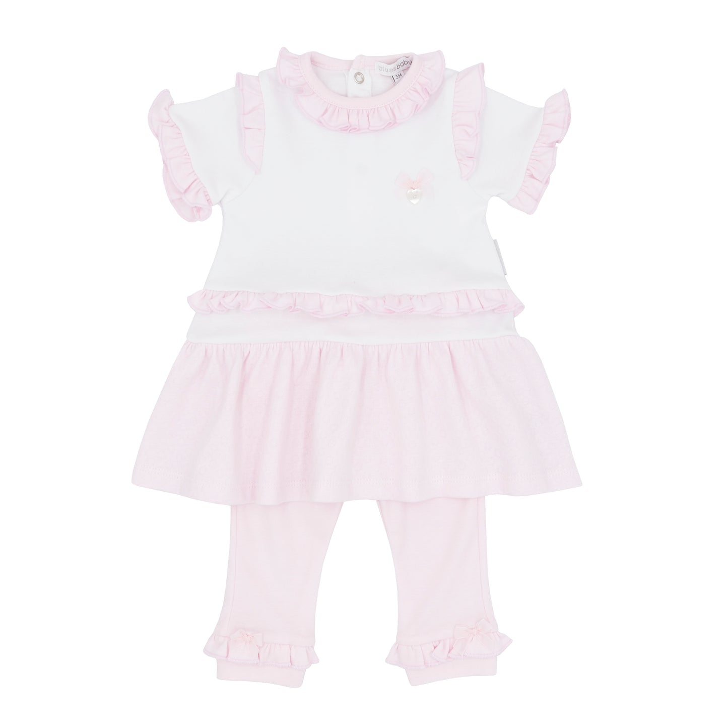 Blues Baby Girls Palma Pink Dress and Leggings Set