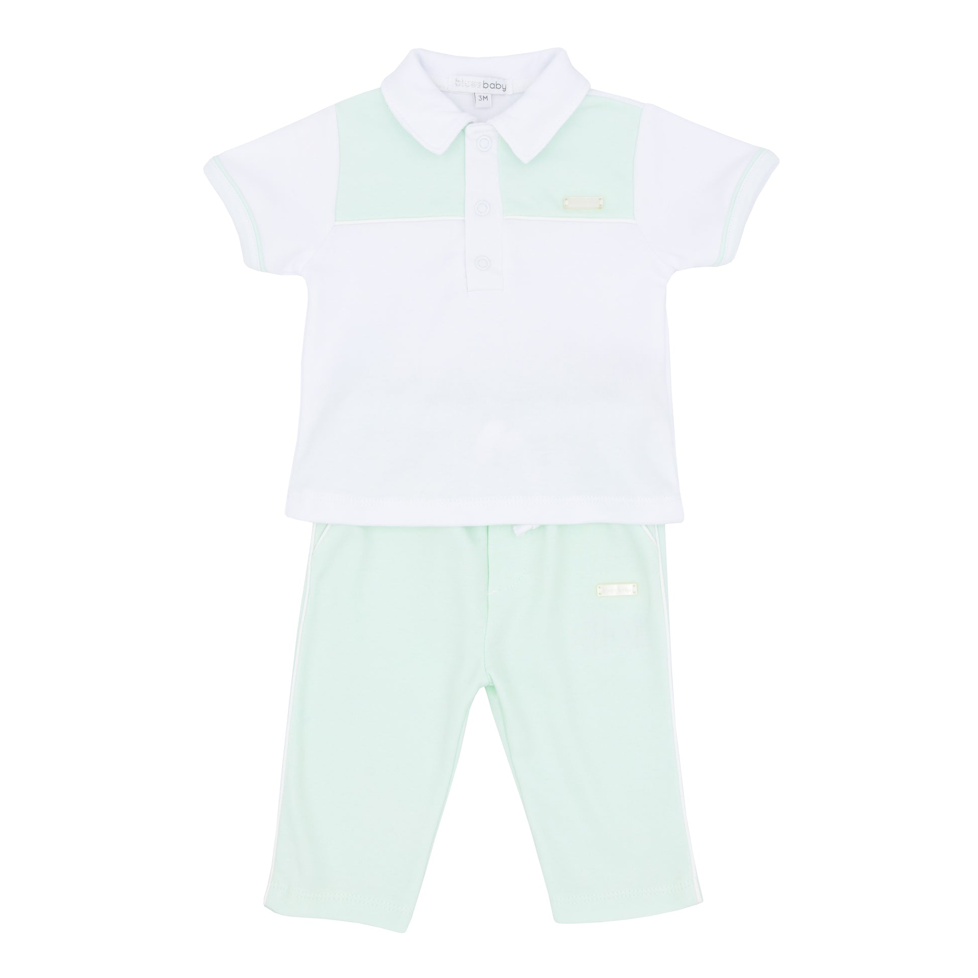 Blues Baby Boys San Sebastian Mint Polo Trousers Set