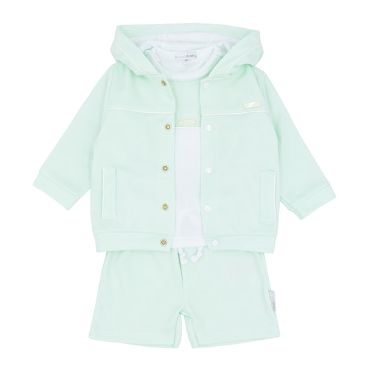 Blues Baby Boys San Sebastian Mint Shorts Set with Jacket