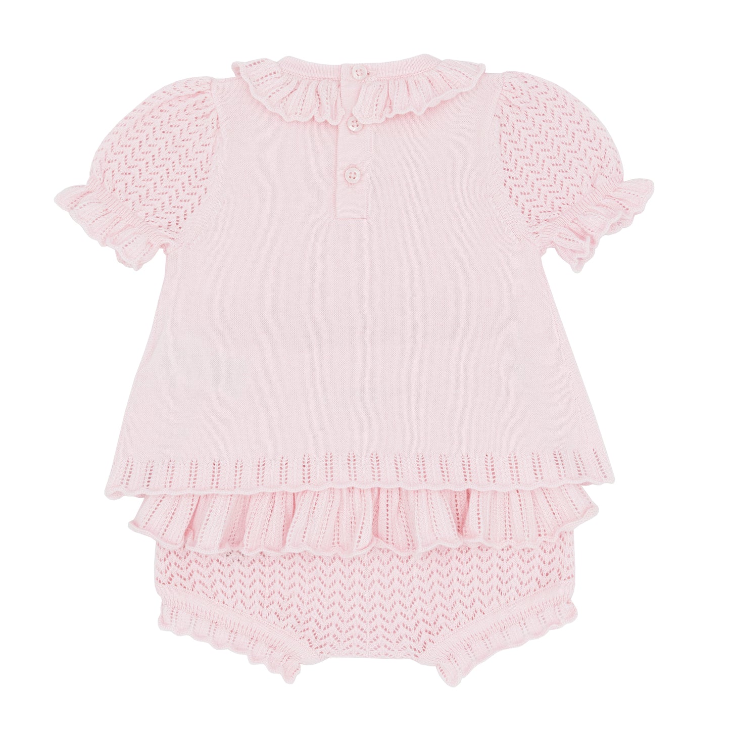 Blues Baby Girls Marbella Pink Knitted Jam Pant Set