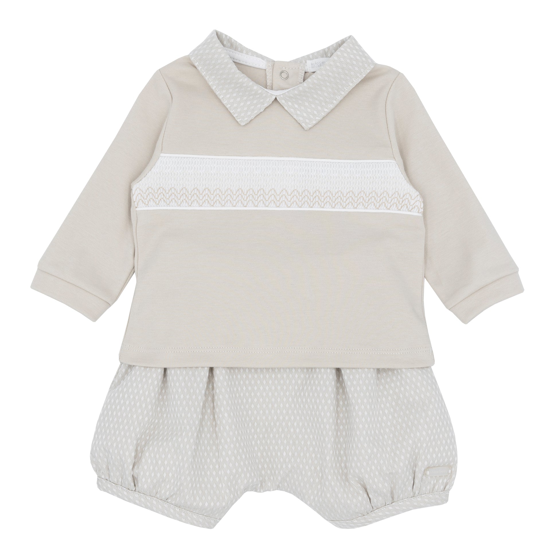 Blues Baby Boys Beuamont Beige Bloomer Set