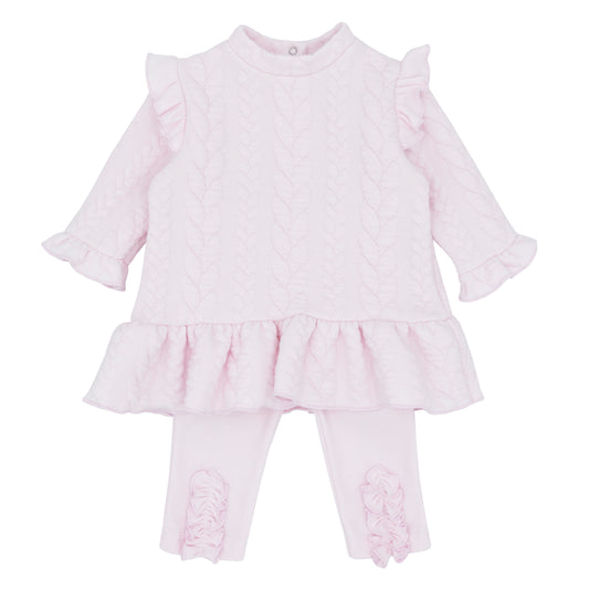 Blues Baby Girls Delft Beige Tunic & Leggings Set