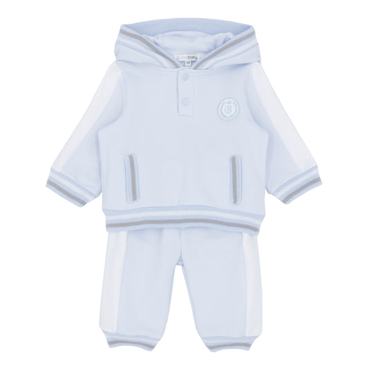 Blues Baby Boys Brussels Baby Blue Hooded Jogging Set