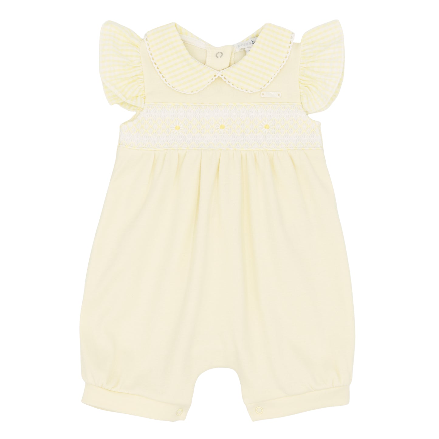 Girls lemon romper smocked styling